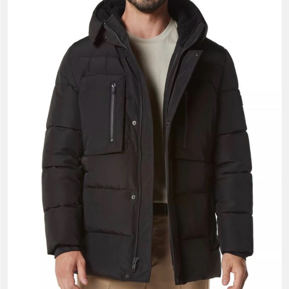 ANDREW MARC Yarmouth Parka Jacket with Fleece-Lined Hood - NWT - Picture 2 of 10